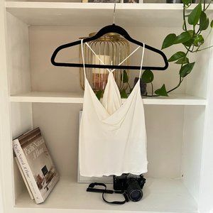 Zara cropped silky tank top